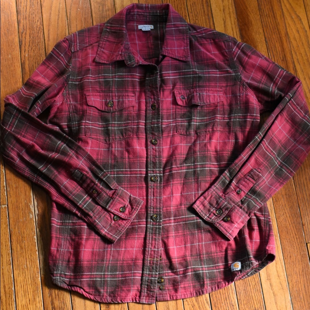 Carhartt Pink Plaid Flannel